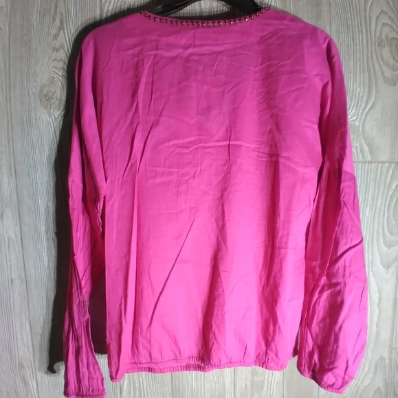 3/$15 NWT Michael Kors hot pink boho style top - Picture 5 of 12
